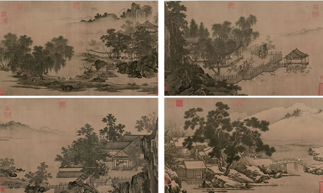 刘松年《四景山水图》